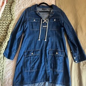 J. Crew Long Sleeve Denim Dress